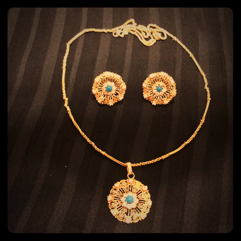 Earrings and Necklace